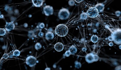 Abstract network of interconnected spheres (1)