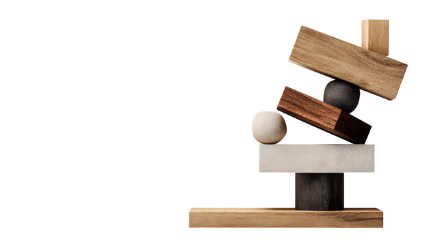 Decorative display with creative tilt and imbalance