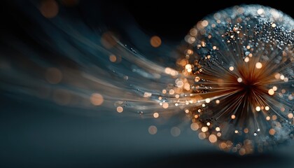 Abstract sphere with glowing, flowing lines