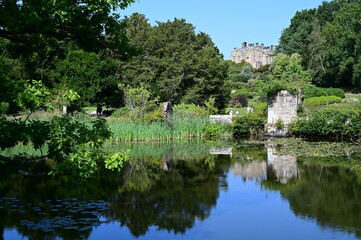 Lake at an English estate in the summertime.