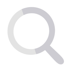 Grey Magnifying Glass Search Icon PNG