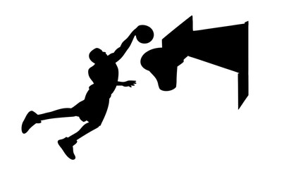 Basketball Player Silhouette – Slam Dunk Sports Vector