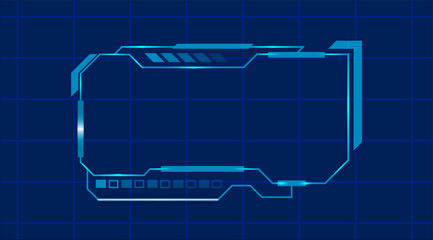 Sci-Fi HUD Digital Display Frame Technology Vector