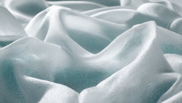 Light teal-gray fabric folds