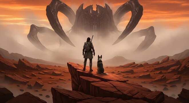 Confrontation at the Alien Monolith

