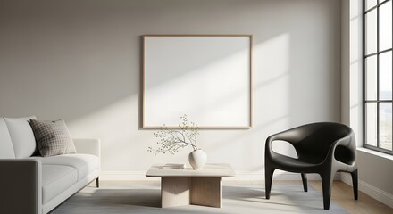 Minimalist Living Room with Modern Accents

