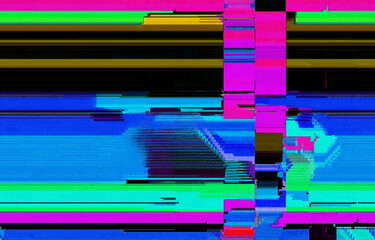 Abstract Digital Pixel Noise Glitch.Video Corruption Error	