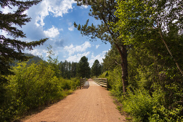 Bridge on the George S. Mickelson trail, South Dakota