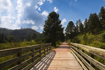 Bridge on the George S. Mickelson trail, South Dakota