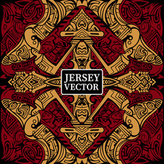 Trendy Jersey Design, Modern stylish sport uniform for players, Ornamental Jersey Vector Art, polynesian Style Tribal Jersey Design Motif in Gold and Black,  t shirt, dress, sport fashion, clothes 