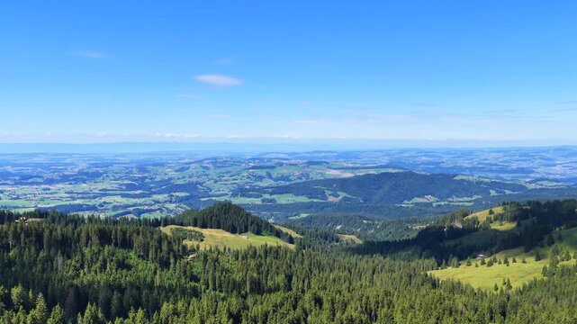 Blick ins Gantrischgebiet, Gurnigel, Kanton Bern, Schweiz, Luftaufnahme, August 2025