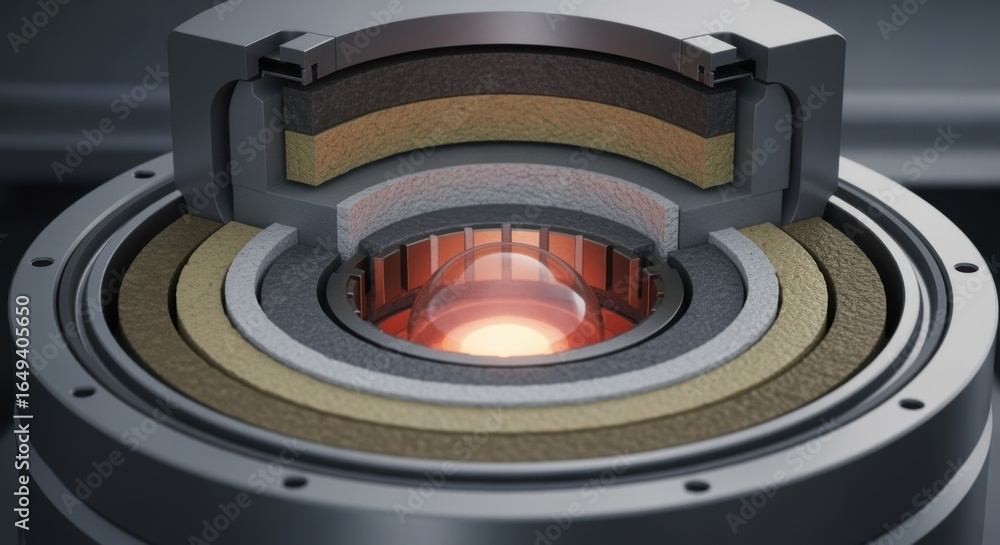 Poster crosssectional view of a radioisotope thermoelectric generator heatsource encapsulation cell reveali