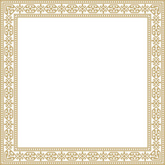Vector set of black monochrome seamless Kazakh national ornament. Ethnic endless pattern of the peoples of the Great Steppe, 
Mongols, Kyrgyz, Kalmyks, Buryats. frame border.