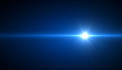 濃い群青色の背景に輝く太陽のイメージ