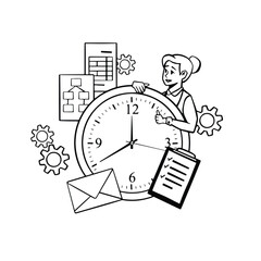 Time management planning contour line