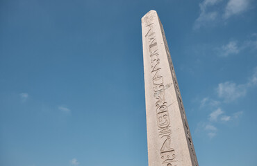 Obelisk of Theodosius located in historical Sultanahmet district in Istanbul, Turkiye