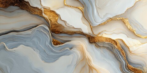 Beautiful layers of Cream and gold create flowing abstract artwork Abstract marble texture with gold veins and soft color variations. Beautiful layers of Cream and gold create flowing abstract artwork