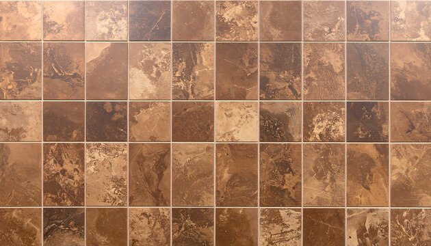 Brown patterned wall tiles