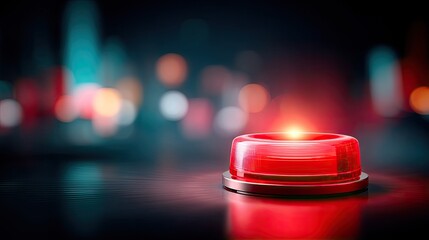 A glowing red warning symbol on a digital interface, surrounded by glitch effects and abstract code to represent cybersecurity risk