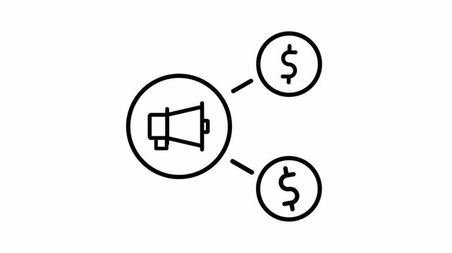 Marketing Campaign: Megaphone Connects to Dollar Signs, Financial Growth