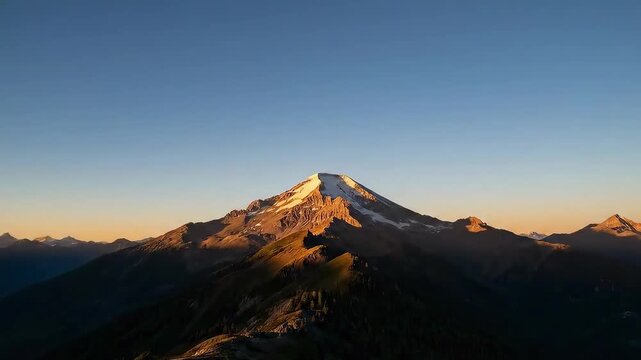 sunset over the mountains