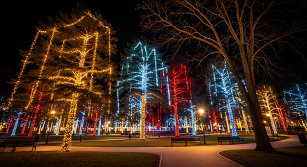 fireworks in the city