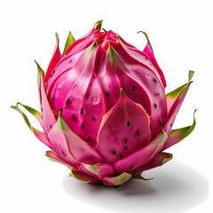 exotic pink dragon fruit isolated 