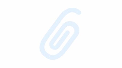 Minimalist Paperclip Icon Animation Loop for Office, School, and Digital Attachment Concepts. - Powered by Adobe
