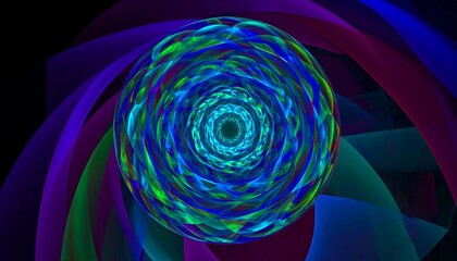 Abstract swirling sphere