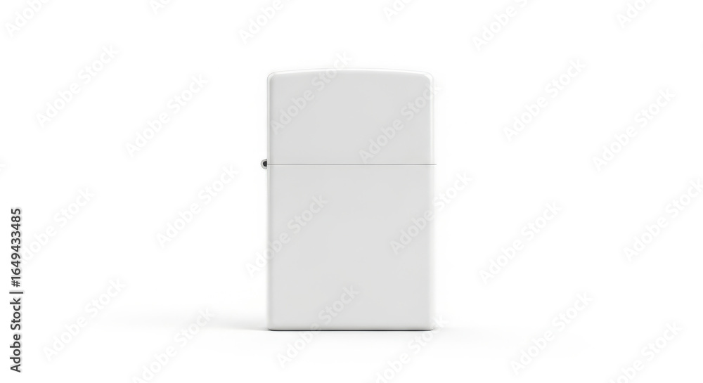 Aufkleber sleek and minimalist white lighter standing vertically on a white background emphasizing simplicity 