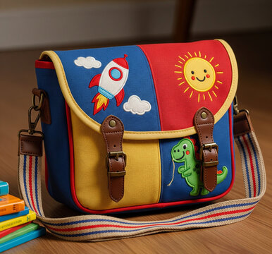 Cartable d'un enfant avec des livres pour la rentr&eacute;e scolaire