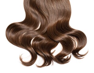 Fototapeta premium Close-up of wavy brown hair