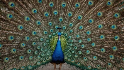 Naklejka premium peacock with feathers