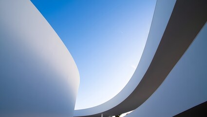 Abstract Architecture View - Curved Lines and Sky