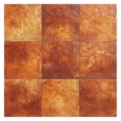 Textured Ceramic Tiles in Warm Brown and Orange Colors for Interior or Exterior Design Applications