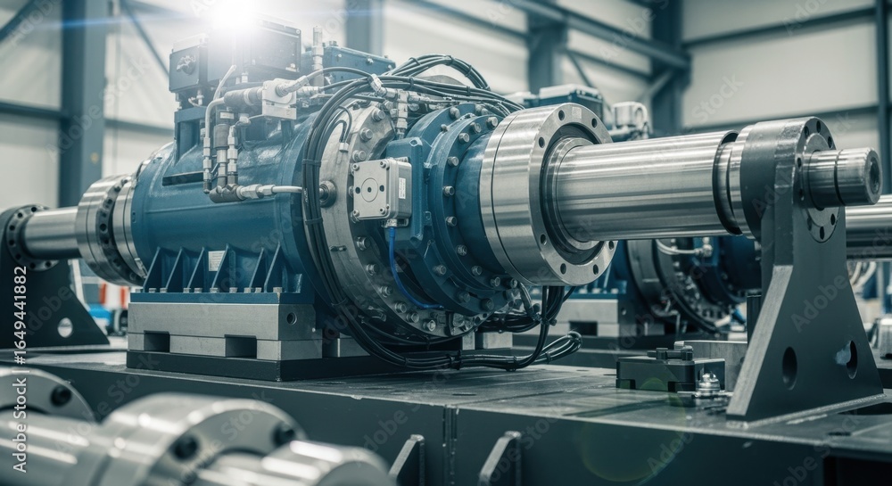 Poster side angle of offshore tidal turbine gearbox mounted on a dynamic test rig for evaluating lubricatio