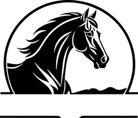 Minimalist Horse icon Elegant Animal 