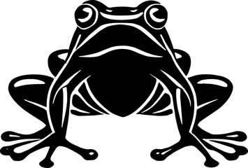 Minimalist Frog icon Amphibian and Wildlife Nature 