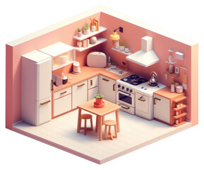 Fototapeta premium PNG Kitchen refrigerator furniture appliance.