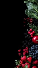 Assorted fruits and berries arrangement