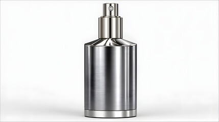 Beautiful perfume bottle with modern metallic design high resolution photo