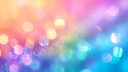 Fototapeta premium iridescent holographic rainbow colorful blur gradient background overlay effect,Crystal prism with rainbow ray, magic sparkle, lens flare,optical effect