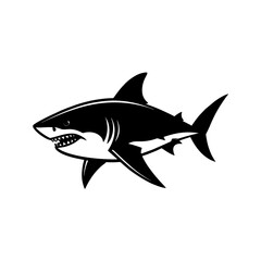 Fototapeta premium Simple shark vector icon