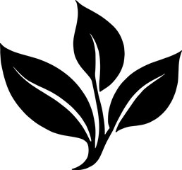 Minimalist small Potted plant or leaf icon
