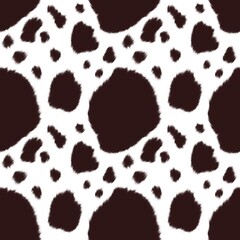 Seamless Cow Print Pattern – Brown and White Animal Skin Texture	