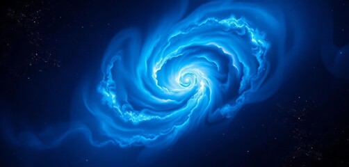 Obraz premium Abstract cosmic nebula, swirling stars, blue hues, shine, design