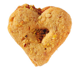 heart shaped cookie isolated