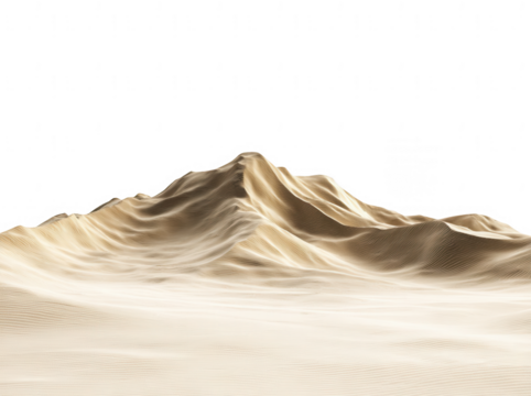 sand dune on a white background, png, transparent