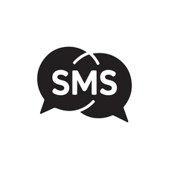 SMS Bubble Flat Pictogram Design