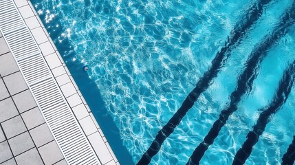 Swimming pool edge and water